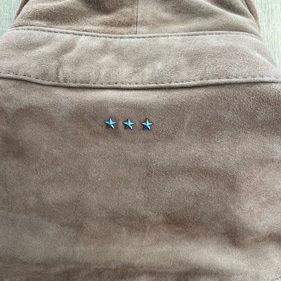 John Varvatos Shilo Suede Shirt Jacket Whiskey Brown Mens S (36/38) - Picture 7 of 12